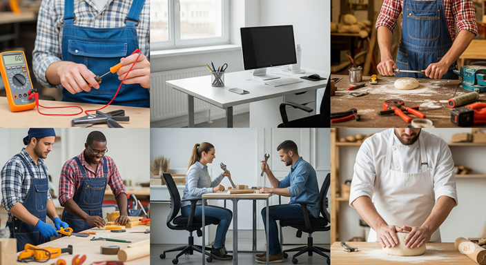 Electricians, carpenters, bakers vs modern office – skill wins in 2025